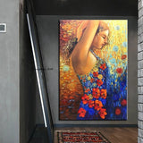 Hand Painted Sexy Woman Canvas Oil Paintings Naked Body Character Posters Wall Art Bedroom Home Wall Decor