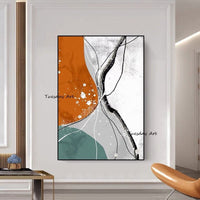 Hand Painted Lines Abstract Art Oil Painting Canvas Decorationrs