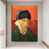 Van Gogh Self-portrait with ears cut off Hand Painted Impression Character