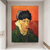 Van Gogh Self-portrait with ears cut off Hand Painted Impression Character