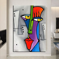 Hand Painted Pop Art Oil Paintings Cartoon Characters On Canvas Abstract Posterss