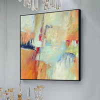 Oil Painting Hand Painted Colorful Simple Abstract On Canvas Home