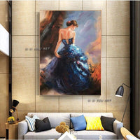 Pure Hand Painted home Decorative Wall Paintings Sexy nude Women Painting body art Canvas