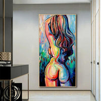 Portrait painting Hand Painted Sexy Nude Woman Body On Canvas