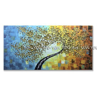 Hand Painted 3Dflower Flower oil painting Abstract art Hand Painted Modern Gold tree