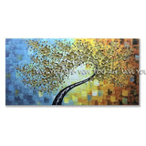 Hand Painted 3Dflower Flower oil painting Abstract art Hand Painted Modern Gold tree