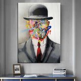 Hand Painted Street Art Oil Painting Modern Male People Abstracts Room