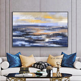 Hand Painted Painted Abstract Wild Geese Flying In The Sky Oil Painting On Canvas Seascape (hand painted)