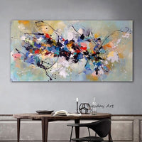 Hand Painted Art Oil Painting Modern Colorful Lines Abstract Office Wall Canvas Hand Painted Decorative