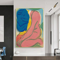 Hand Painted Modern Abstract Nude Girl Oil Paintingative