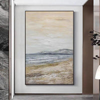 Hand Painted Abstract Wall Art Modern Seascape Modern On Canvas Decor Office