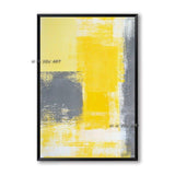 Hand Painted Modern Yellow Abstract On Canvas Hand Painted Abstract Art