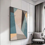 Arrival Hand Painted Abstract On Canvas Geometric Modern