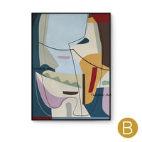 Hand Painted Abstract Oil Paintings Art Wall Canvas Modern Picasso Figure Line Posters Home Mural Decoration