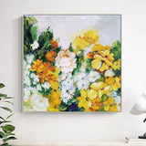Hand Painted Abstract Flower Art On Canvas Wall Art Decoration