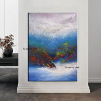 Hand Painted Oil Paintings Modern Impression Landscape Abstract Canvas Hotel Wall Decor Acrylic Arts