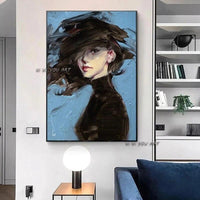 Hand Painted Sexy Woman Canvas Art Modern and Girl Abstract Figure