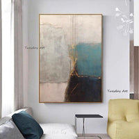 Hand Painted Original Abstract Textured Modern Gray Oil Painting On Canvas