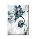 Hand Painted Abstract White Flower On Canvas Modern Flower Paintings Decoration