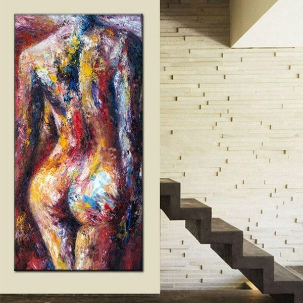 s Beautiful Wall Painting Knife Sexy Woman Canvas Hand Painted Abstract Nude Oil Painting