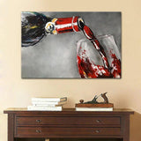 Hand Painted Modern Oil Painting Red Wine Wine Glass Abstract Canvas s