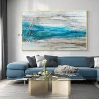 Abstract Blue Sea Hand Painted On Canvas Hand Painted Wall Art For Bedroom