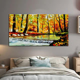 Hand Painted Oil Painting Knife Landscape Tree Abstract Canvas Home Room Decorations