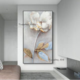 Hand Painted Art Oil Painting Abstract Flowers Home Wall