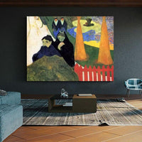 Hand Painted Paul Gauguin Cold Wind Oil Painting Landscape Abstract Classic Retro Wall Art Decoration