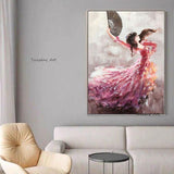 Hand Painteds Oil Painting On Canvas Abstract Art Ballet Painting Modern Home hotel Room Corridor