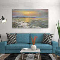 New Abstract Seascape Hand Painted Oil Painting Canvas Art Wall Decoration Paintings Canvas Art Artwork