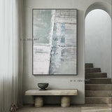 Hand Painted Modern Abstract Foyer Hanging Art Texture Mural Light Luxury Villa Decorative