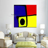 Oil Painting Modern Blue Yellow Red Black Abstract Wall Decorative Item Textured Acrylic Canvas Wall Art Entrance Decor