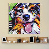 size Hand Painted Oil Painting Street Art Dog Abstract Wall Paintingative Room