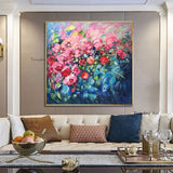 Beautiful Flowers Abstract Oil Painting Hand Painted Wall Art Modern Aesthetic Oil Painting On Canvas