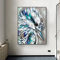 Hand Painted Oil Painting Animal Cool Bird Abstract on Canvas Modern Arts