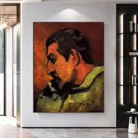 Paul Gauguin Hand Painted Oil Painting Self-portrait to a friend Daniel Figure Classic Retro Abstract