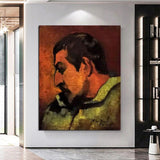 Paul Gauguin Hand Painted Oil Painting Self-portrait to a friend Daniel Figure Classic Retro Abstract