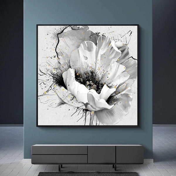 Hand-Painted Hand Painted Oil Painting Modern Retro Flower Abstracts Home