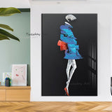 Oil PaintingHand Painted People Woman Simple Abstract On Canvas Home Wall