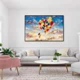 Hand Painted Oil Painting On Canvas Abstract Air Balloon Wall Art Decoration