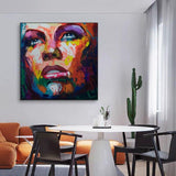 sizes Hand Painted Knife Street Oil Painting On Canvas Wall art