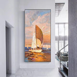 Colorful Landscape Hand Painted Painting Artwork Oil Painting Canvas Modern For Art