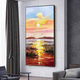 Hand Painted Seascape Scenery Oil Painting Canvas Decor Art Home Wall