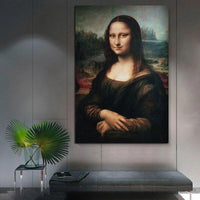 Hand Painted Classic Vintage Oil Painting Leonardo da Vinci Famous Mona Lisa's Smile for Home