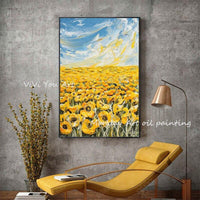 leinwand malerei Handgemalte 3D leinwand blume ölgemälde landschaft ölgemälde wandkunst bild für wohnzimmer schlafzimmer