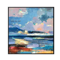 Hand Painted Abstract Seaview Art On Canvas Wall Art Wall Adornment Painting