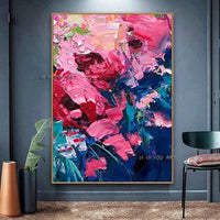 Hand Painted Abstract Painting Modern Minimalist Salon Canvas Painting Bedroom Wall- Oil Painting