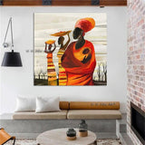 Abstract Canvas Painting Retro Figure Modern Wall Art Canvas