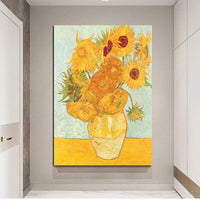 Hand Painted The Vase That 12 Sunflower Of Vincent van Gogh Hand Painted Oil Painting Canvas atz